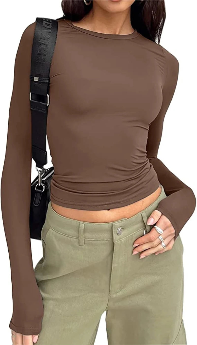 Long Sleeve Slim Fit Basic T-Shirt