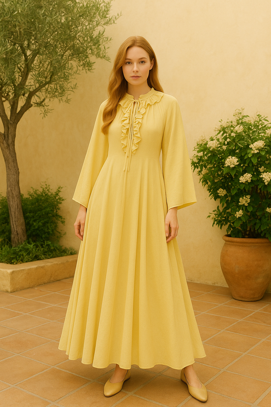 Midi Dress with Long Sleeves