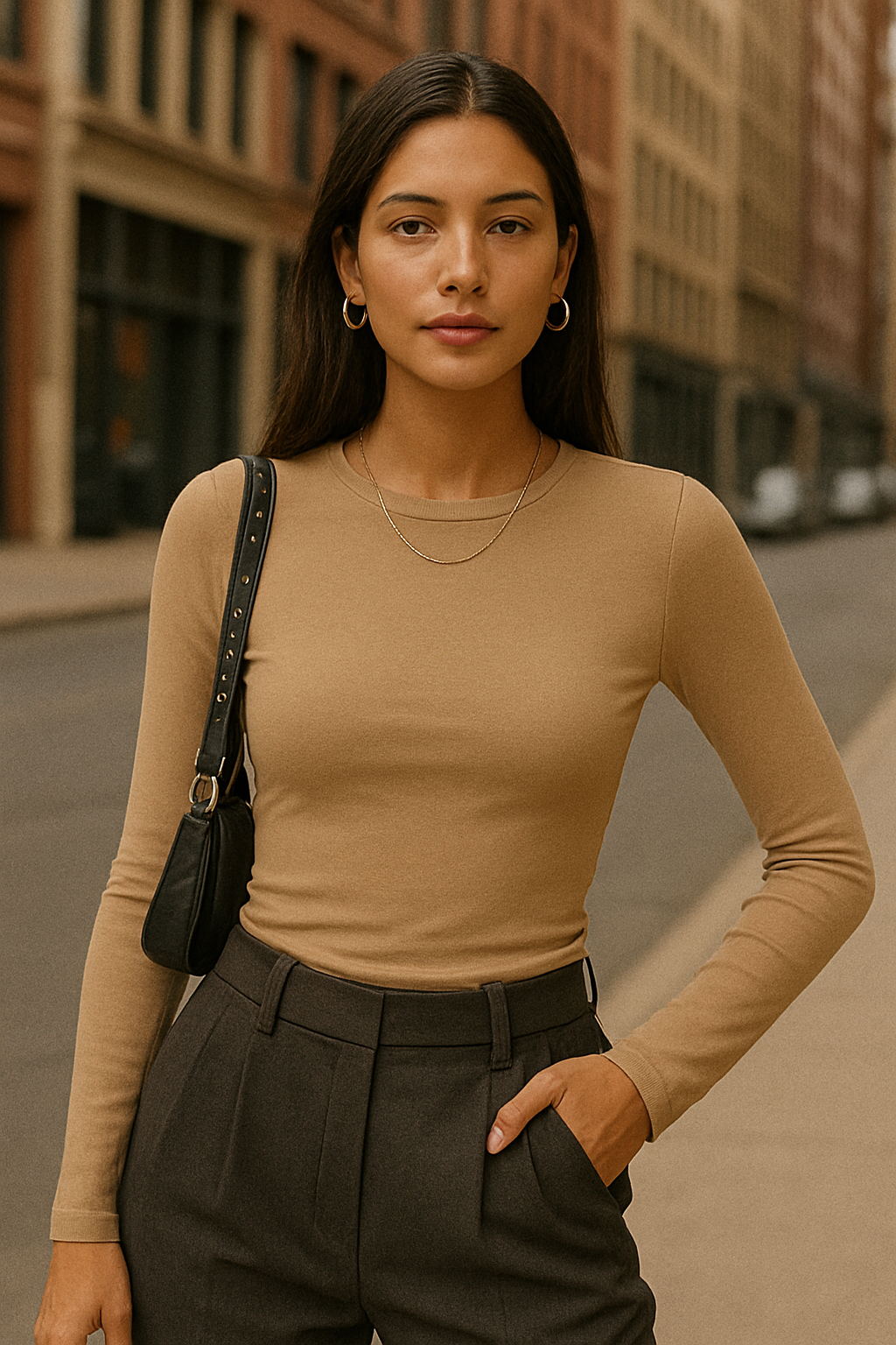 Long Sleeve Slim Fit Basic T-Shirt
